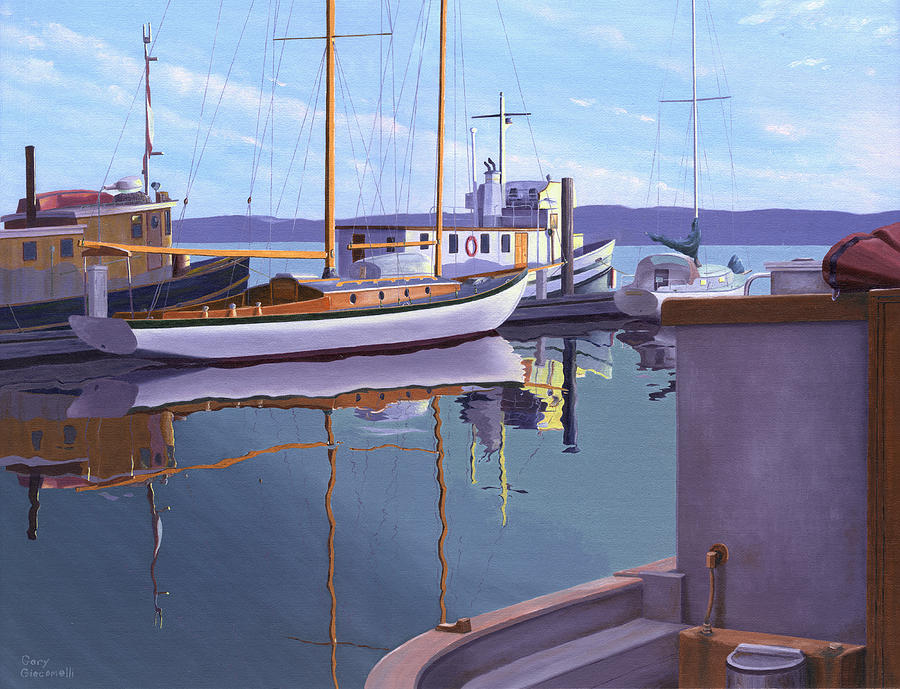 Evening on Malaspina Strait Painting by Gary Giacomelli