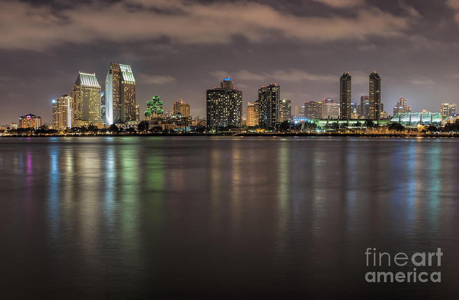 Evening on San Diego Harbor Photograph by Sandra Bronstein