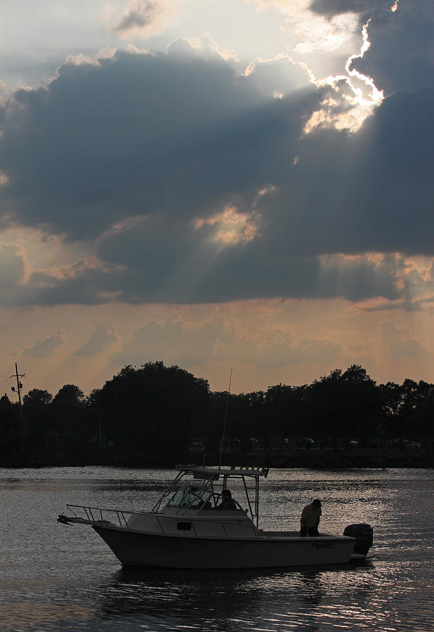 Boat Photograph - Evening on the Cape Fear by Suzanne Gaff