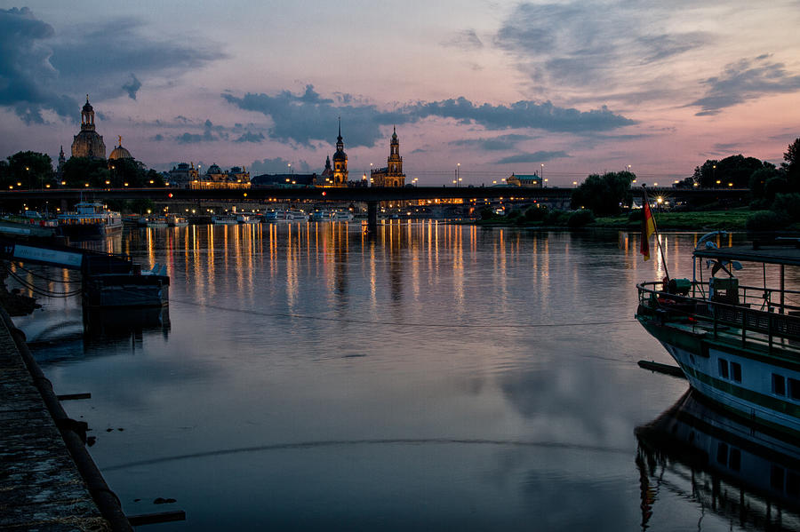 Evening on The Elbe River Photograph by Robert Woodward