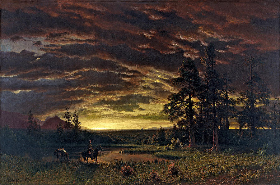 Evening on the Prairie Painting by Albert Bierstadt