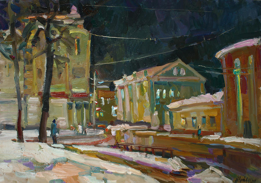 Evening paints Painting by Juliya Zhukova