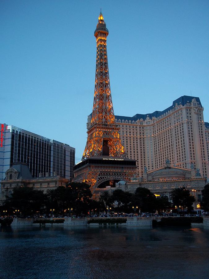 Evening Paris Las Vegas Eiffel Tower Photograph by Marc Allen - Fine ...