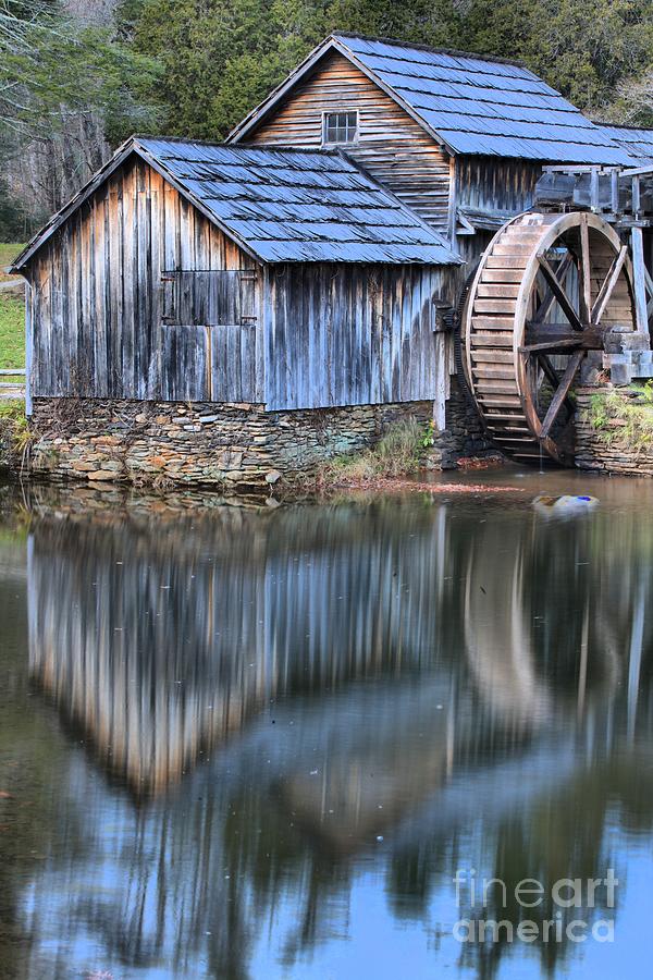 Evening Reflections At Mabry Mill Photograph by Adam Jewell