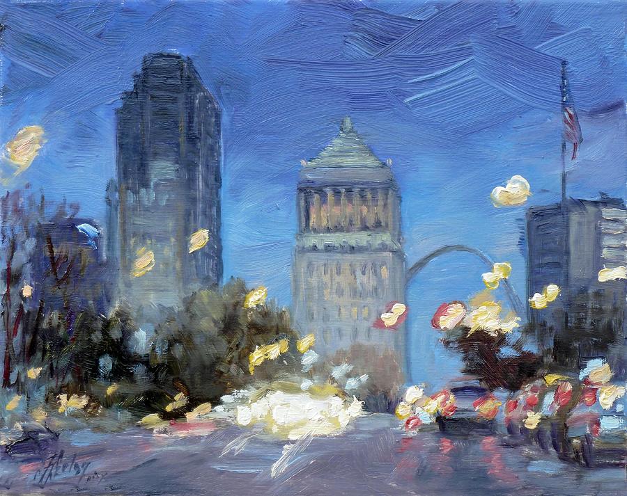 Evening reflections - Saint Louis Painting by Irek Szelag