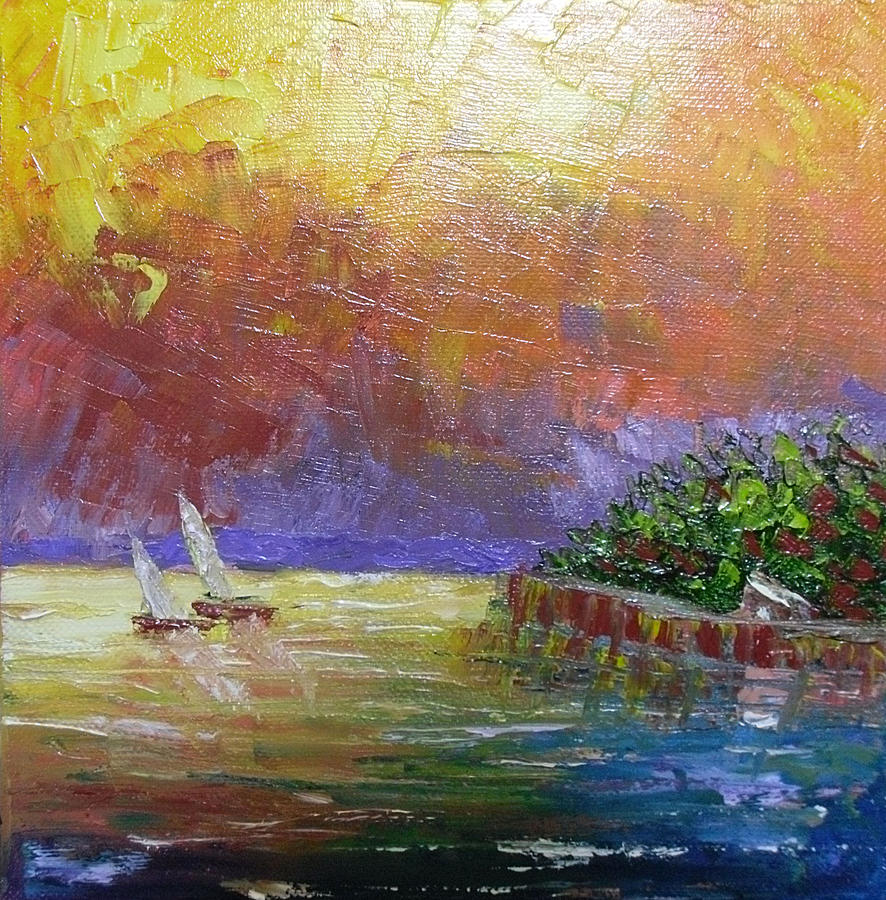 Evening Sail Painting by Barbara Harper - Fine Art America