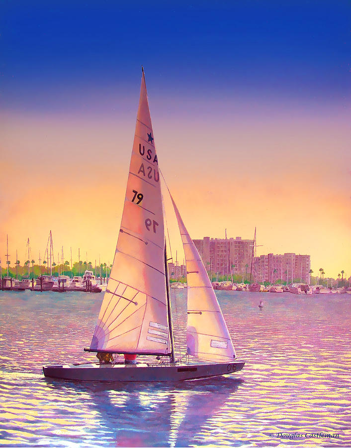 Evening Sail Painting by Douglas Castleman