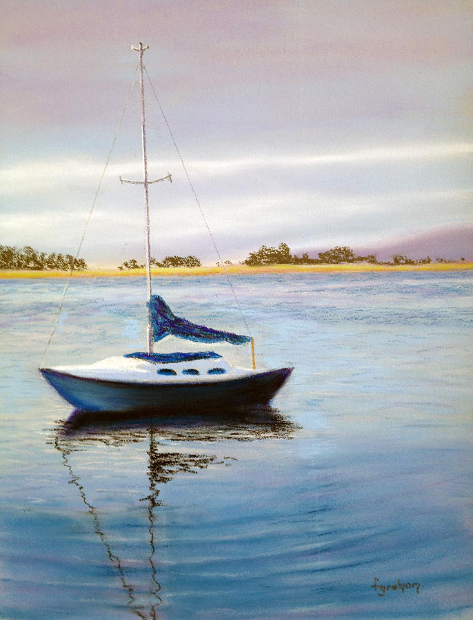 Sail Pastel - Evening Sail by Fiona Graham