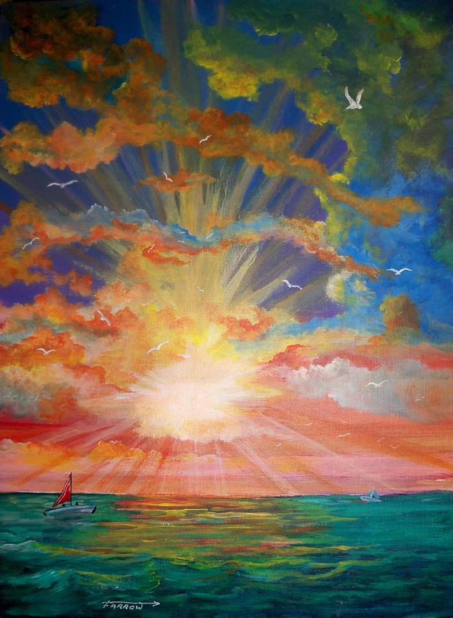 Evening Sail II Painting by Dave Farrow