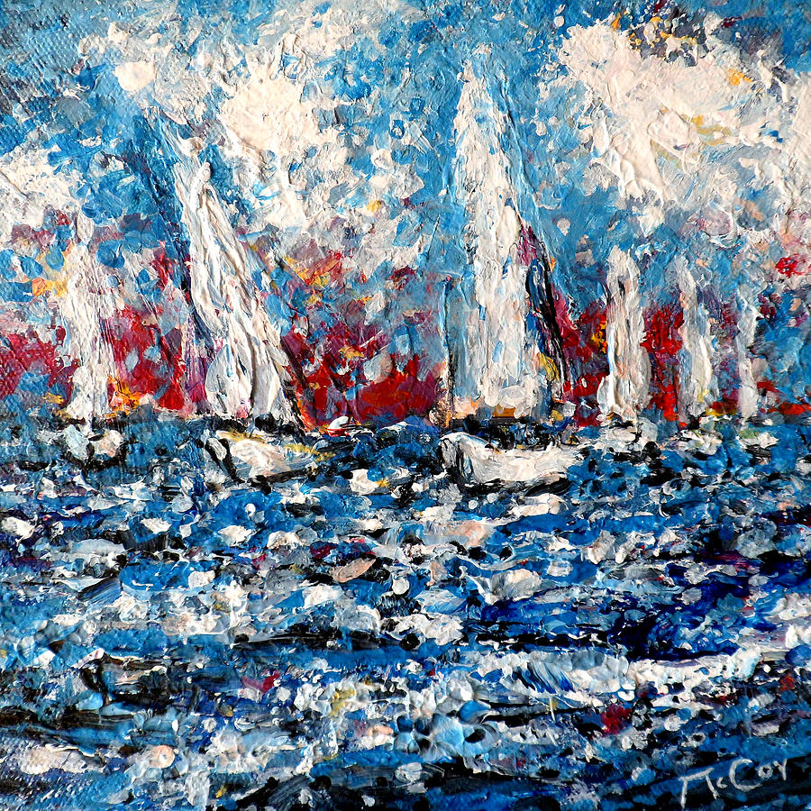 Evening Sailing Painting by K McCoy