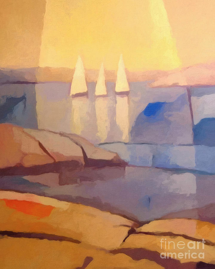 Evening Sails Painting by Lutz Baar
