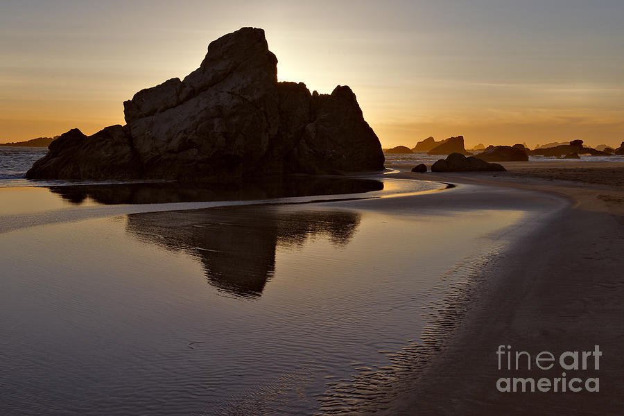 Sunset Photograph - Evening Serenity - Oregon by Sandra Bronstein