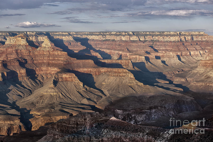 Evening Shadows in the Grand Canyon Photograph by Sandra Bronstein