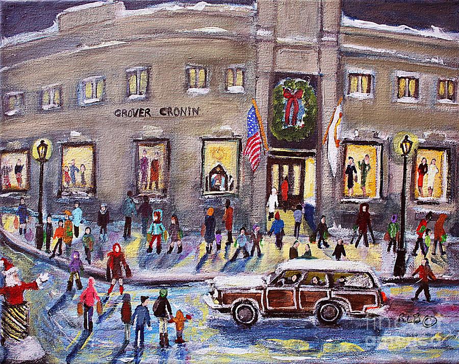 Evening Shopping at Grover Cronin Painting by Rita Brown