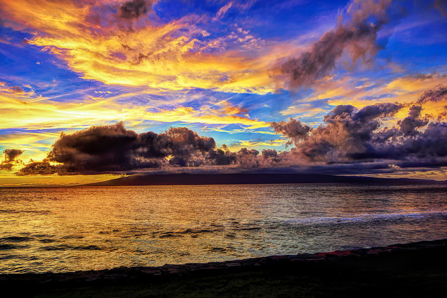 Evening sky over Molokai Photograph by Bill Dodsworth