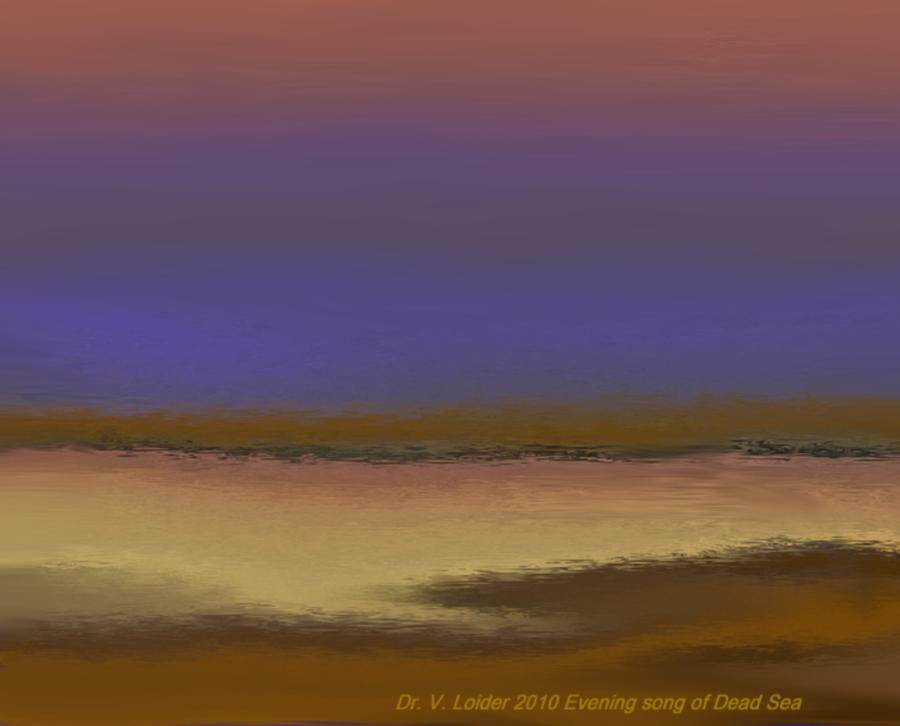 Evening song of  Dead Sea Digital Art by Dr Loifer Vladimir