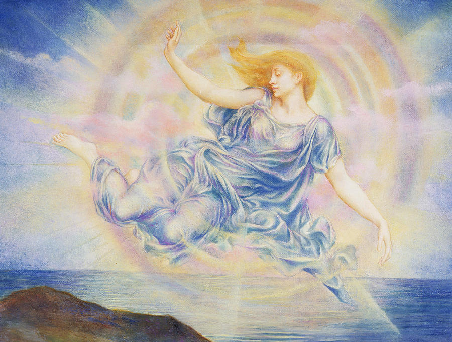 Evening Star Over the Sea Painting by Evelyn De Morgan