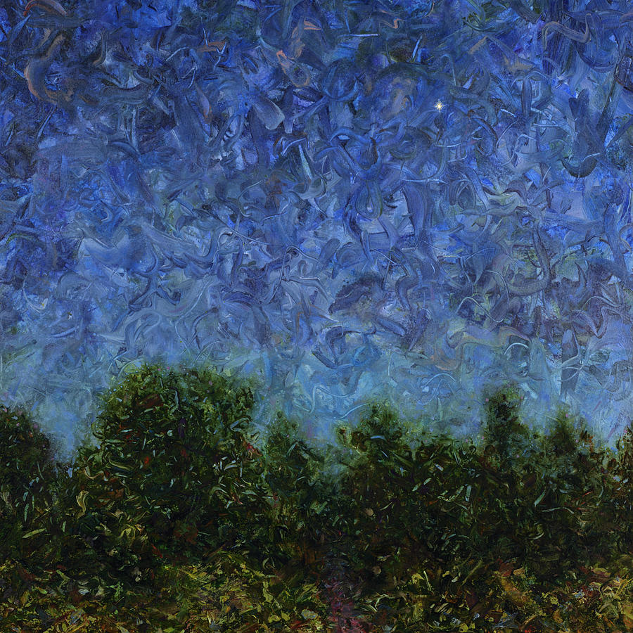 Impressionism Painting - Evening Star - Square by James W Johnson