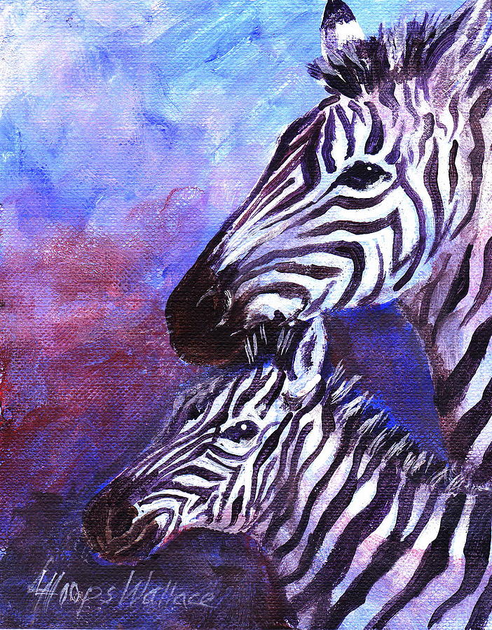 Evening Stripes Painting by Leslie Hoops-Wallace