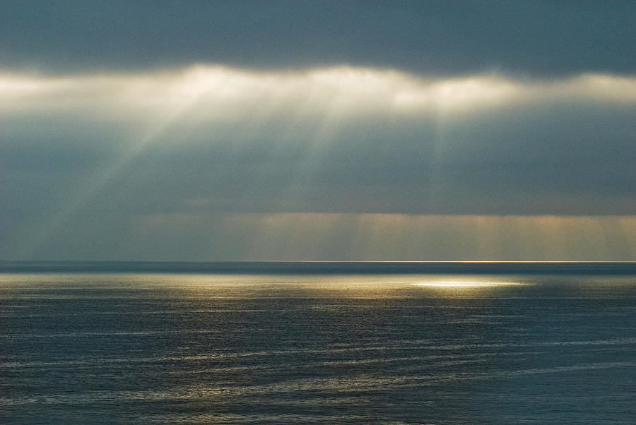 Evening Sun Rays Over The Pacific Ocean Photograph by Lacey Ann Johnson ...