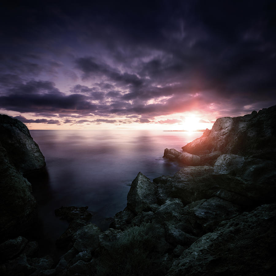 Evening Sunset On Sea Photograph by Da-kuk