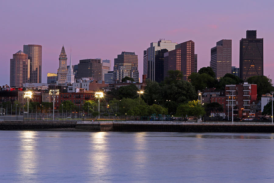 Evening View of Boston Photograph by Juergen Roth