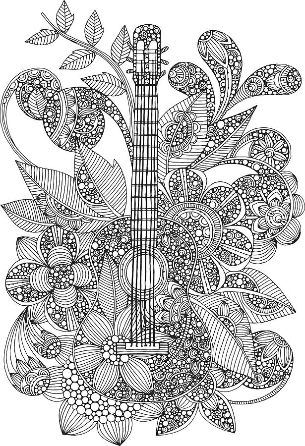 Ever Guitar Drawing by MGL Meiklejohn Graphics Licensing