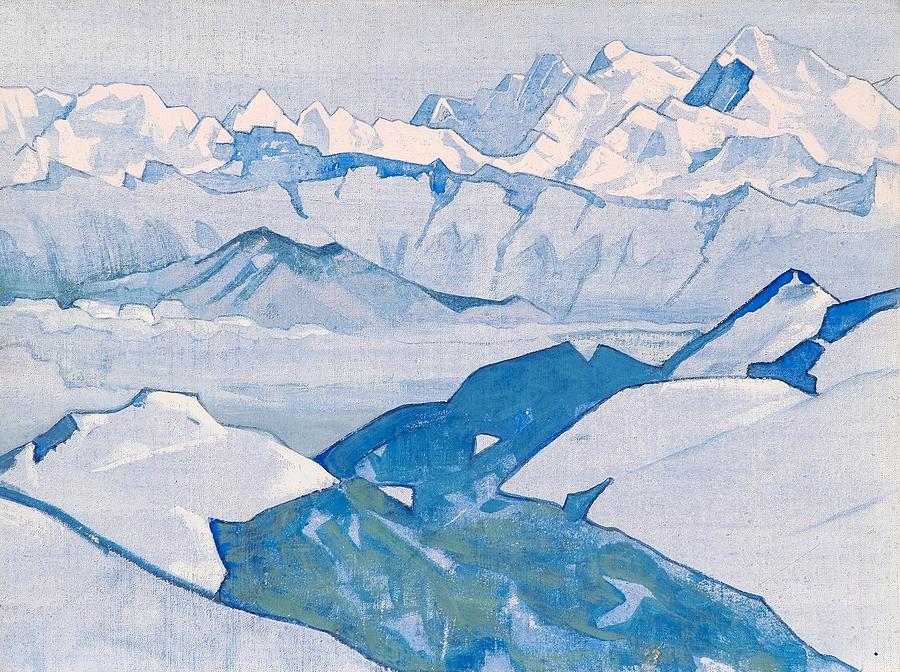 Nicholas Roerich Painting - Everest Range by Nicholas Roerich