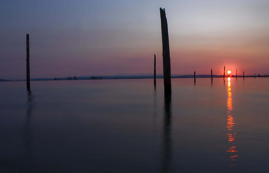 Everett Marina Sunset Photograph by Sonya Lang