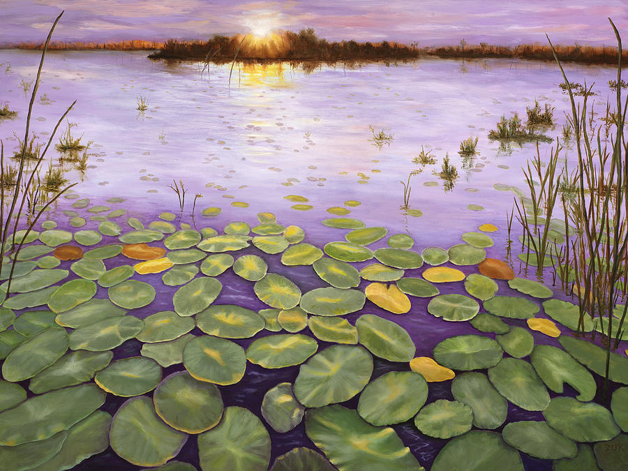 Everglades Evening Painting by Karen Zuk Rosenblatt