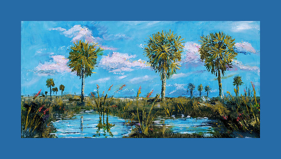 Everglades Sage Palms Painting by Steve Ozment