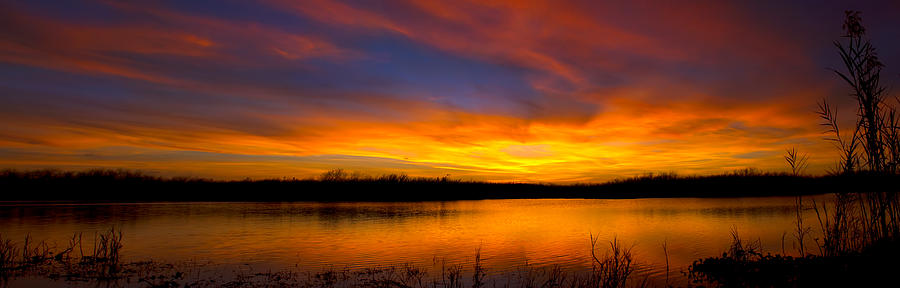 Everglades Sunset Panorama Photograph by Mark Andrew Thomas