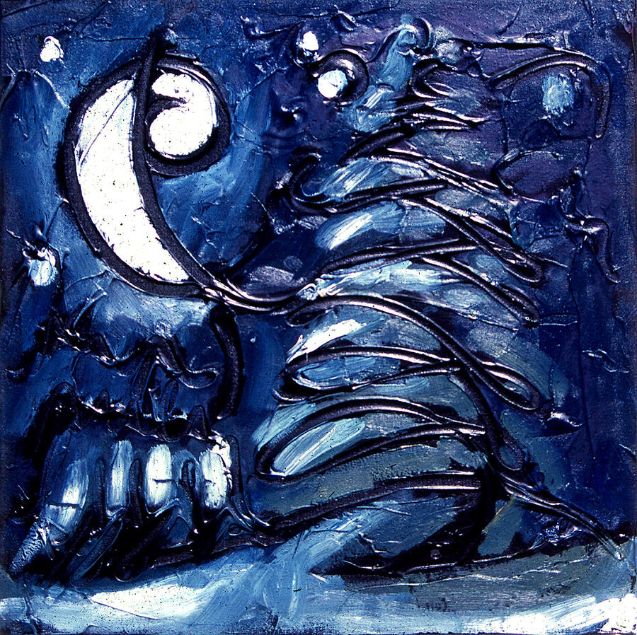 Snow Scape Painting - Evergreen by Moonlight by Ross Drago Snow Scape Painting - Evergreen by Moonlight by Ross Drago