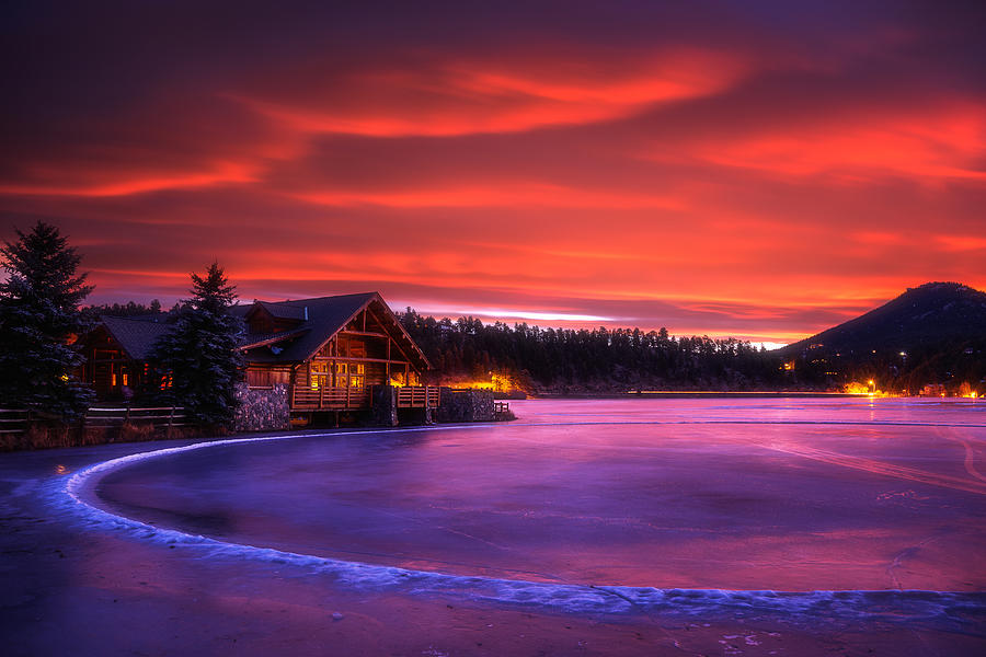 Evergreen Lake Sunrise Photograph