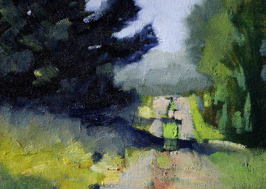 Evergreen Light Painting by Nancy Merkle
