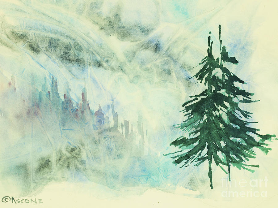 Evergreen Painting by Teresa Ascone