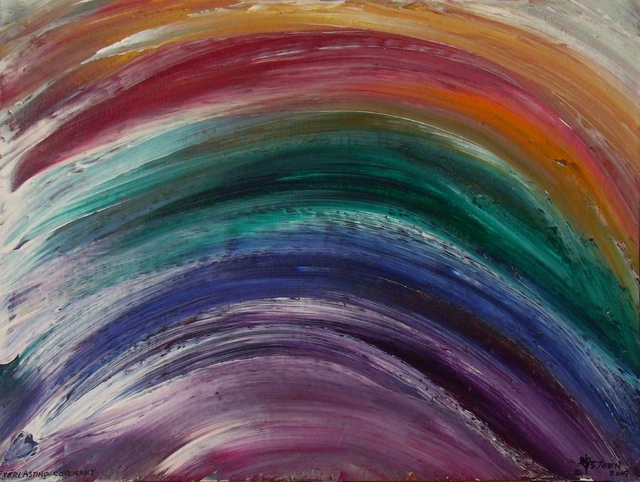 Everlasting Covenant Rainbow Painting by Christine Nichols