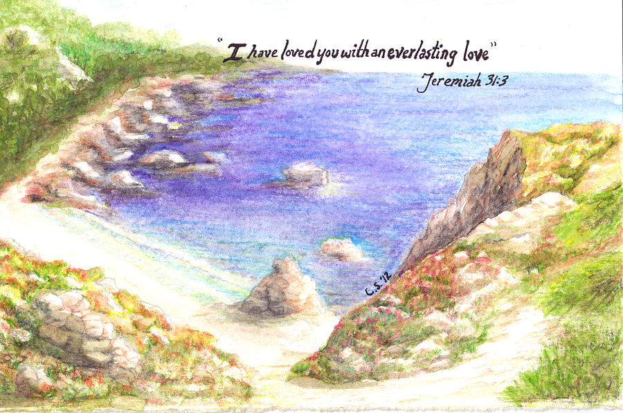 Beach Painting - Everlasting Love by Catherine Saldana