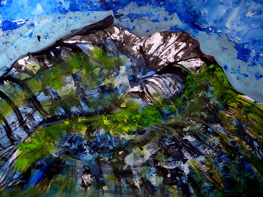 Acrylic Painting - Every Mountain 011 by Aquira Kusume
