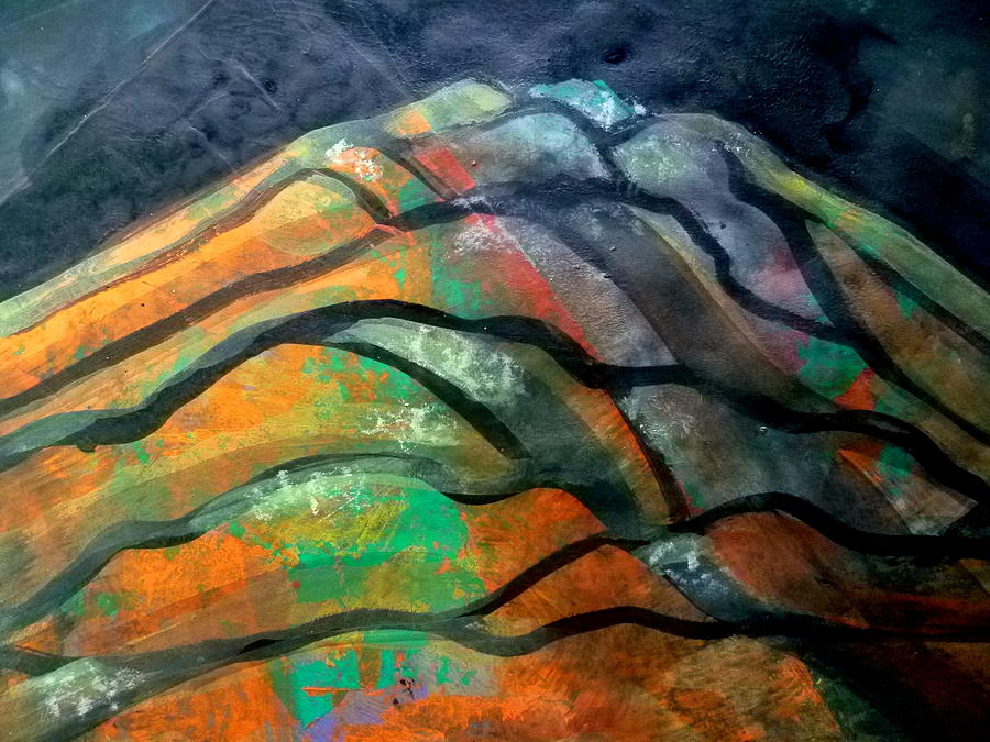 Acrylic Painting - Every Mountain 020 by Aquira Kusume