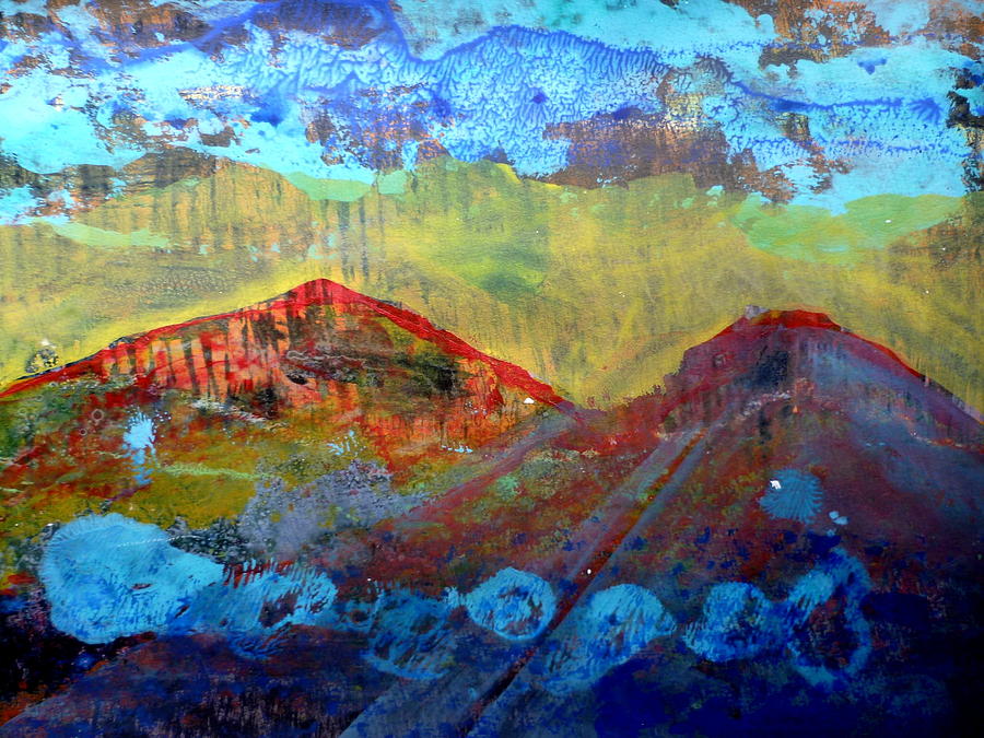 Acrylic Painting - Every Mountain 048 by Aquira Kusume