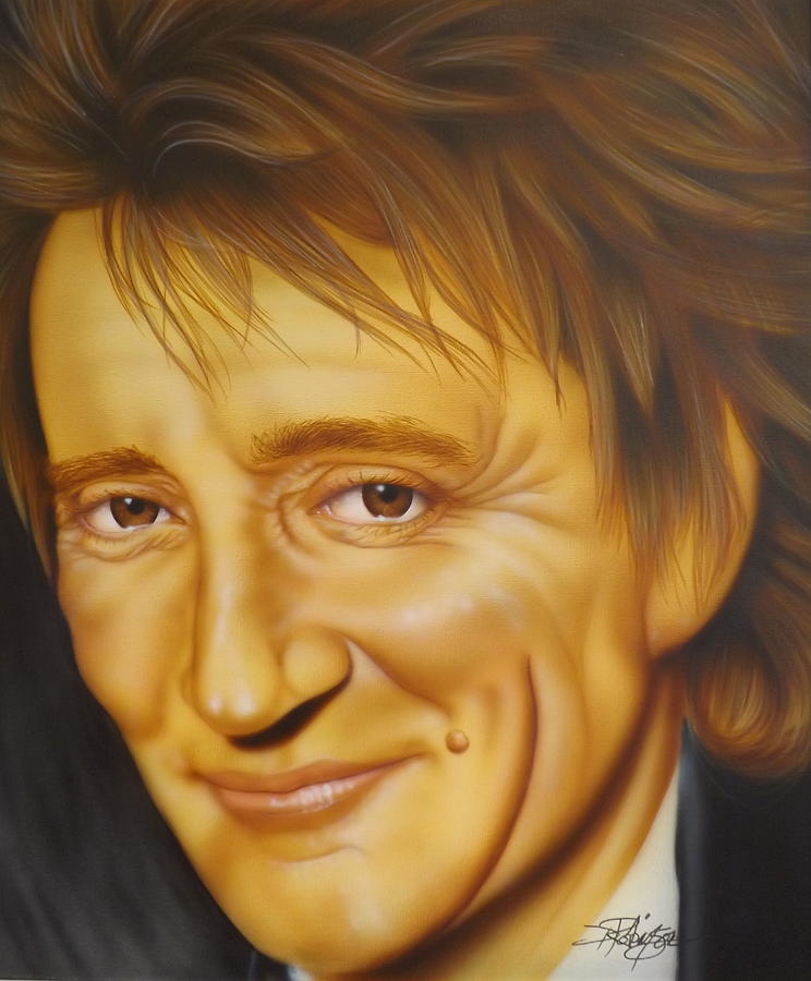 Rod Stewart Painting - Every Picture Tells A Story... Dont It by Darren Robinson