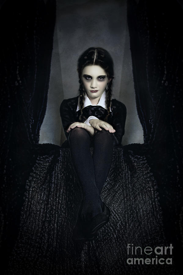 The Addams Family Photograph - Everyday Should Be Wednesday by Spokenin RED