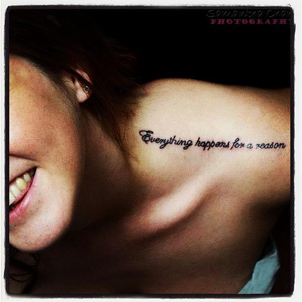 Tattoo Photograph - Everything Happens For A Reason by Samantha Charity Hall