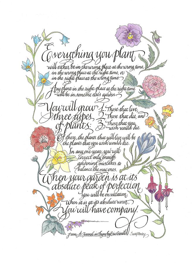 Everything You Plant Painting by Sally Penley