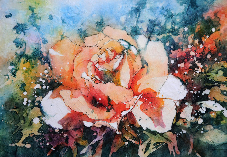 Nature Painting - Everythings Peachy . . . Peach Rose by Stephie Butler