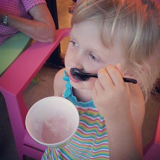 Evey Loves Sweet Frog Froyo! Photograph by Chris Morgan