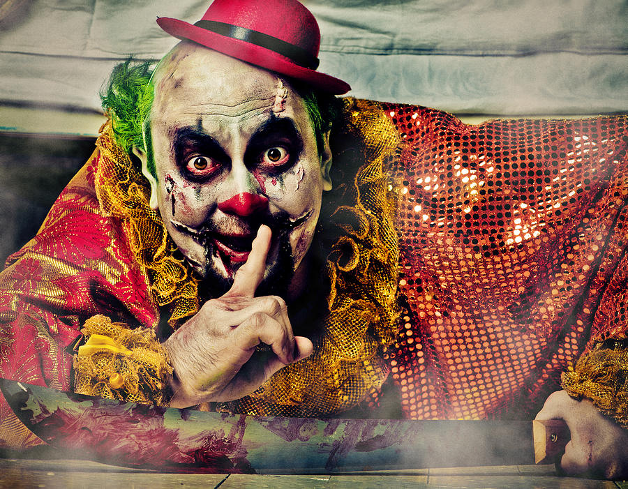 Evil Clown under bed Photograph by ArtMarie