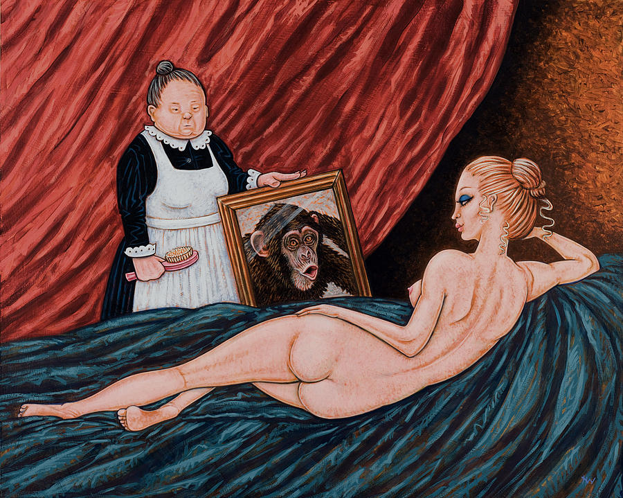Surrealism Painting - Evolution of Venus by Holly Wood