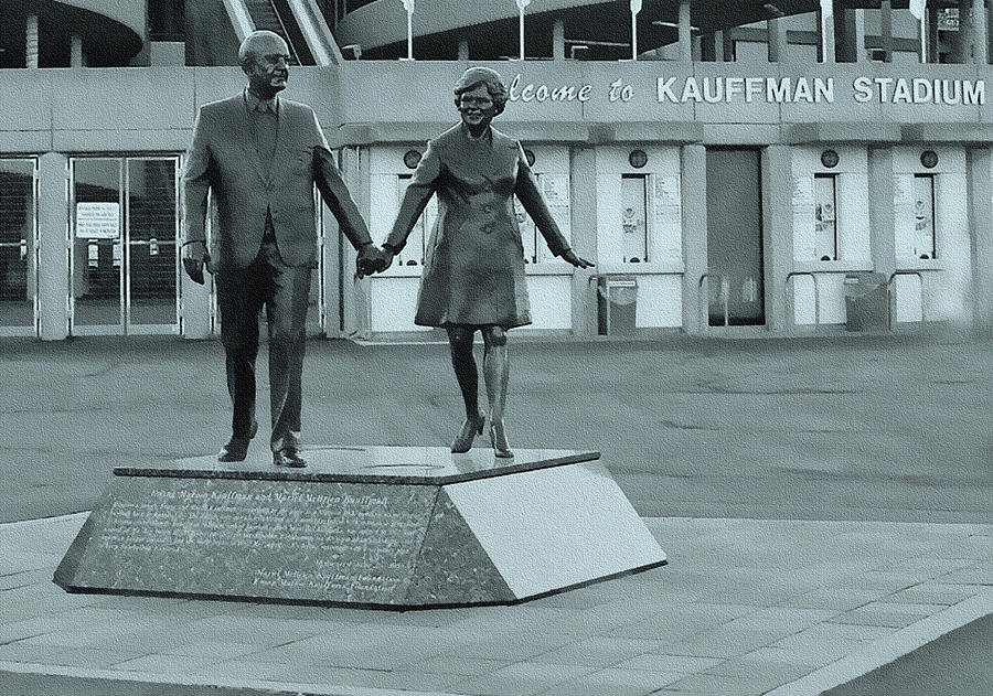 Ewing and Muriel Kauffman Statue Photograph by Ellen Tully